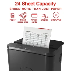 Staples 24-Sheet Cross-Cut Multi-Media Shredder (ST62156)* Shredders & Accessories