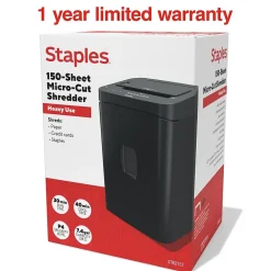 Staples 150-Sheet Micro-Cut Multi-Media Shredder (ST62157)* Shredders & Accessories