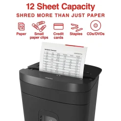 Staples 12-Sheet Micro-Cut Multi-Media Shredder (ST62153)* Shredders & Accessories