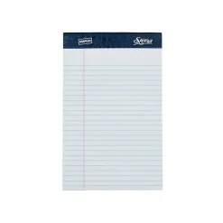 Staples Signa Notepads, 5" x 8", Wide Ruled, White, 50 Sheets/Pad, 12 Pads/Pack (18128/18128STP) Discount