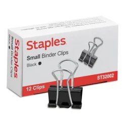 Staples Small Binder Clips, Small, Black, 2304/Carton (32002) Clearance