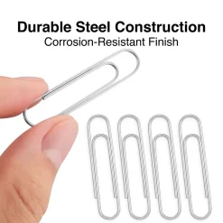 Staples Smooth Jumbo Paper Clips, Silver, 1000 Clips/Pack, 10/Pack(A7026605/72578) New