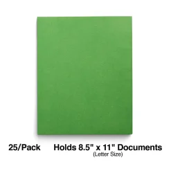 Staples Smooth 2-Pocket Paper Folder, , 25/Box (ST27533) Green Online
