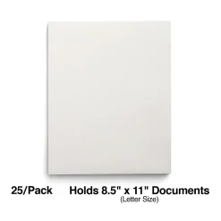 Staples Smooth 2-Pocket Paper Folder, , 25/Box (27537-CC) White Best
