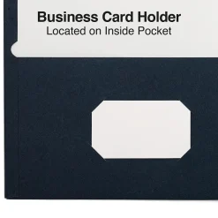 Staples Smooth 2-Pocket Paper Folder, , 25/Box (27539-CC) Navy Discount