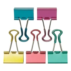 Staples Soft Grip 0.75" Binder Clips, Small, Assorted Colors, 18/Pack (13725) Discount