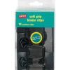 Staples ® Soft Grip Binder Clips, 1 1/4" Width, 5/8" Capacity, Black, 12/Pk Clearance
