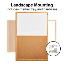 Best Standard Cork & Dry Erase Whiteboard, 3' x 2' (28323-CC) Dry Erase