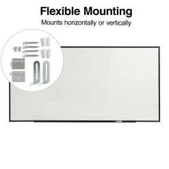 Discount Standard Durable Melamine Dry-Erase Whiteboard, Aluminum Frame, 8' x 4' (52684-CC) Dry Erase
