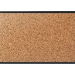 Outlet Standard Durable Cork Bulletin Board, Black Aluminum Frame, 3'x 2' (28674-CC) Bulletin