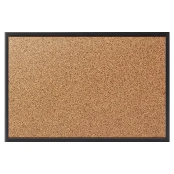 Clearance Standard Durable Cork Bulletin Board, Black Frame, 2'W x 1.5'H (28673-CC) Bulletin
