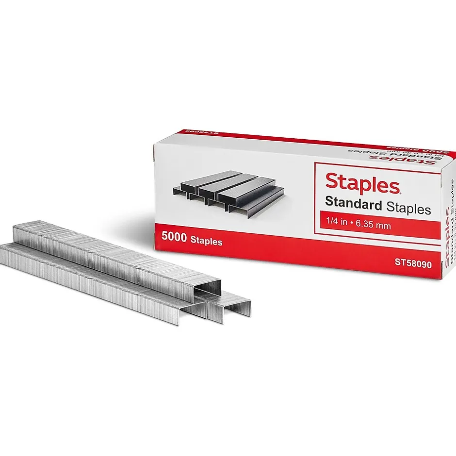 Staples Standard , 1/4" Leg Length, 5000 /Box (TR58090) New