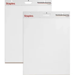 Online Stickies Easel Pad, 25" x 30", 30 Sheets/Pad, 2 Pads/Pack (23447) Easel Paper Pads