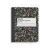 Staples 1-Subject Composition Notebook, 7.5" x 9.75", Graph Ruled, 80 Sheets, Black, 24/Carton (20075CT) New