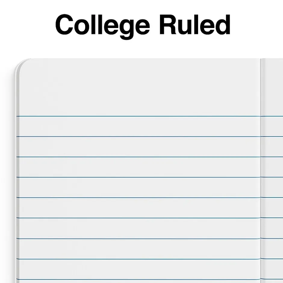 Staples 1-Subject Composition Notebooks, 3.25" x 4.5", College Ruled, 80 Sheets, Assorted Colors, 2/Pack (ST17501C)