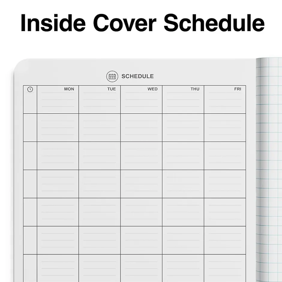 Staples 1-Subject Composition Notebook, 7.5" x 9.75", Graph Ruled, 80 Sheets, Black (ST55072C) Online