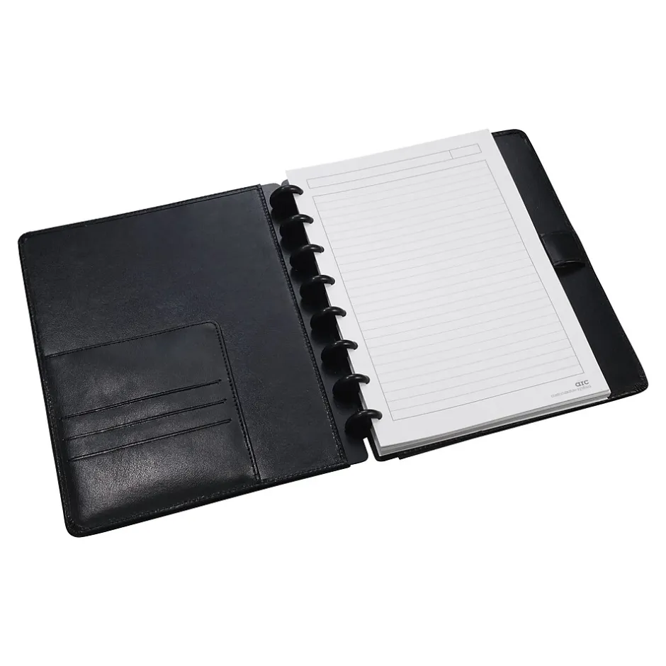 Staples 1-Subject Customizable Notebook, 6.75" x 8.75", Narrow Ruled, 60 Sheets, Black (20000) New