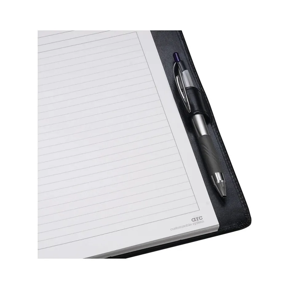 Staples 1-Subject Customizable Notebook, 6.75" x 8.75", Narrow Ruled, 60 Sheets, Black (20000) New