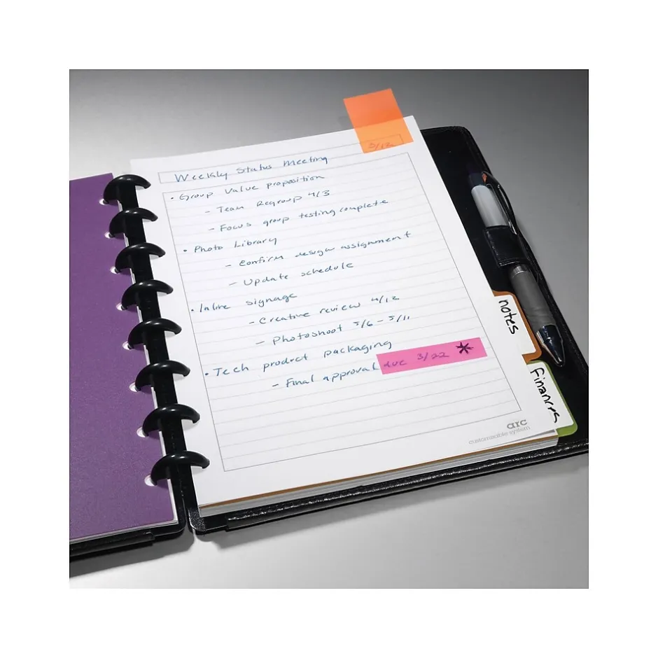 Staples 1-Subject Customizable Notebook, 6.75" x 8.75", Narrow Ruled, 60 Sheets, Black (20000) New