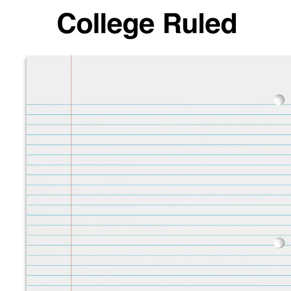 Staples 1-Subject Notebook, 8" x 10.5", College Ruled, 70 Sheets, (TR27503) Red Online