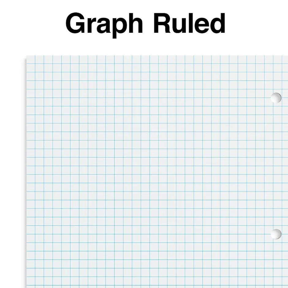 Staples 1-Subject Notebooks, 8" x 10.5", Graph Ruled, 70 Sheets, (ST23985C) Blue