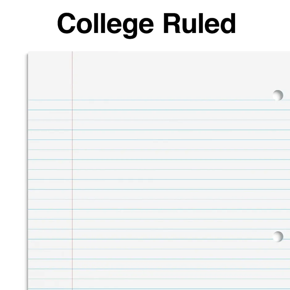 Staples 1-Subject Notebooks, 8" x 10.5", College Ruled, 70 Sheets, Assorted Colors, 48/Pack (10871) Outlet