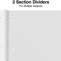 Staples ® 3-Subject Subject Notebooks, 8.5