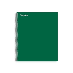 Staples ® 1-Subject Subject Notebooks, 8.5" x 11", College Ruled, 100 Sheets, Green (TR58358M-CC) Best