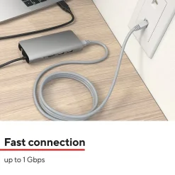 Ethernet Cables<Staples TECH 50' Cat-6 Ethernet Cable, Male to Male, Gray (ST62447)