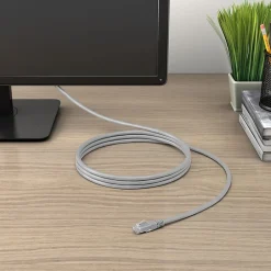 Ethernet Cables<Staples TECH 50' Cat-6 Ethernet Cable, Male to Male, Gray (ST62447)