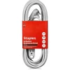 Extension Cords<Staples TECH 25' Extension Cord, 3-Outlet, 16 AWG, Gray, 2/Pack (ST62346)
