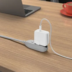 Extension Cords<Staples TECH 25' Extension Cord, 3-Outlet, 16 AWG, Gray, 2/Pack (ST62346)