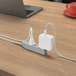 Extension Cords<Staples TECH 8' Extension Cord, 3-Outlet, 16 AWG, Gray (ST22131-CC)