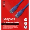 Ethernet Cables<Staples TECH 7 ft. Cat-6 Ethernet Cable, Male to Male, Blue (ST62454)