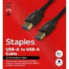 Usb Cables<Staples TECH 6 ft. USB-A to USB-A Cable, Male to Male, Black (ST62442)
