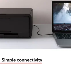 Ethernet Cables<Staples TECH 6 ft. USB-C to USB-B 2.0 Cable, Male to Male, Black (ST62444)