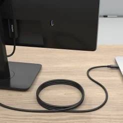 Ethernet Cables<Staples TECH 6 ft. USB-C to HDMI Audio/Video Cable, Male to Male, Black (ST62472)