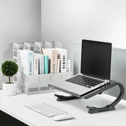 Staples TECH 14.75 x 11.25 Steel Adjustable Laptop Stands, Black (51232)