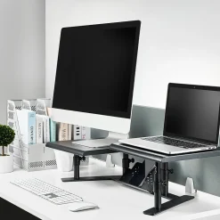 Staples TECH Adjustable Dual Monitor Stands, Up to 24
