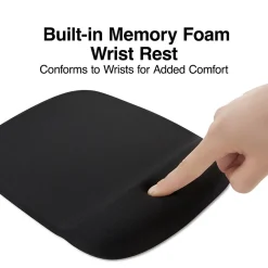 Staples TECH Foam Non-Skid Mouse Pad/Wrist Rest Combo, Black (ST61798)* Ergonomic Wrist Rests