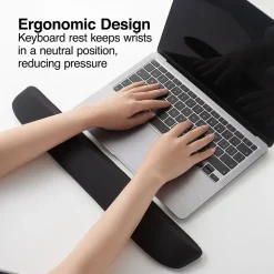 Staples TECH Foam Non-Skid Wrist Rests, Black (ST61827)* Ergonomic Wrist Rests