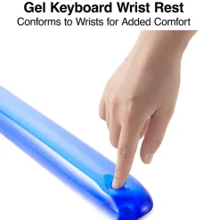 Staples TECH Gel Non-Skid Wrist Rest, Crystal (79038)* Ergonomic Wrist Rests