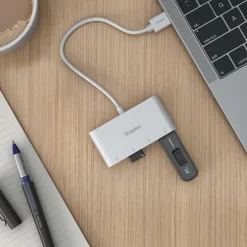 Usb Hubs<Staples TECH 4-Port USB 3.0 Hub, White (ST62380)