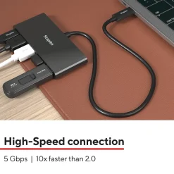 Usb Hubs<Staples TECH 4-Port USB 3.0 Hub, Black (ST62372)