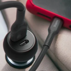 Staples TECH USB-A/USB-C Car Charger, 32W, Black (ST62340)