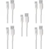 Staples TECH USB-C to USB-A Charging Cable, 6.5 ft., White, 5/Pack (ST62338-5pk-VB)