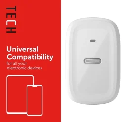 Staples TECH USB-C Wall Charger, 20W, White (NX60446)