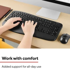 Staples TECH Wireless Comfort Keyboard, Black (ST62602)* Keyboards