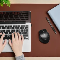 Staples TECH Wireless Ergonomic Curved Optical USB Mouse, Black (ST62599)* Mice