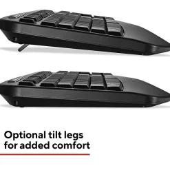 Staples TECH Wireless Keyboard and Optical Mouse Combo, Black (ST62637)* Ergonomic Keyboard & Mouse Sets